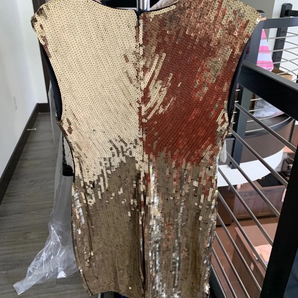 ‼️SOLD‼️ Lulus Gold Sequin Dress - Picture 4 of 5